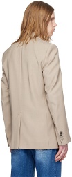 AMI Paris Taupe Double-Breasted Blazer
