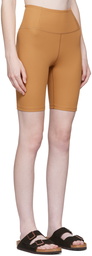 Girlfriend Collective Tan Rib High-Rise Run Shorts