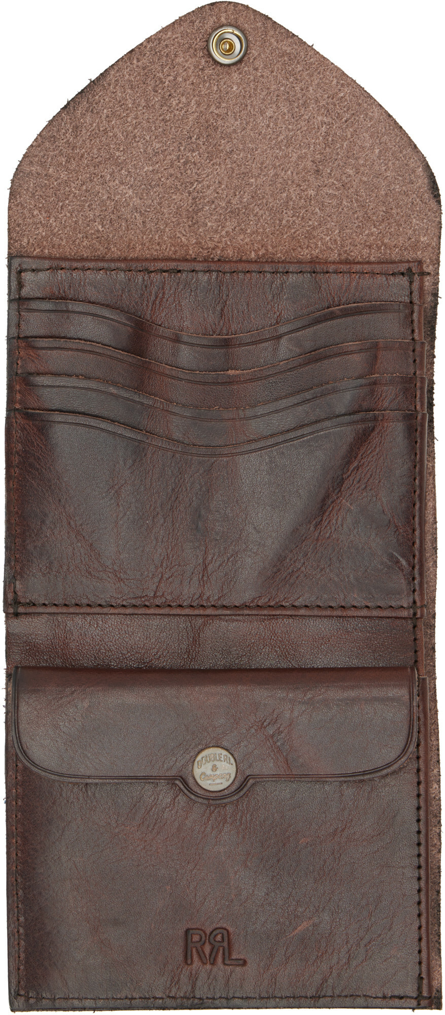 RRL Brown Leather Envelope Wallet