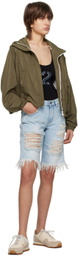 TheOpen Product Blue Distressed Denim Shorts