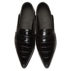 Loewe Black Croc Pointy Slip-On Loafers