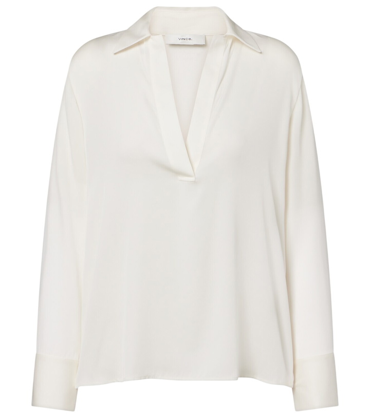 Photo: Vince Silk-blend blouse