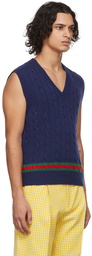 Gucci Navy Cable Vest