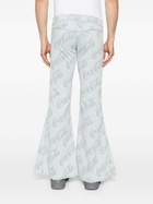 ERL X Coca Cola Cool Grey Low-Rise Flared Jeans