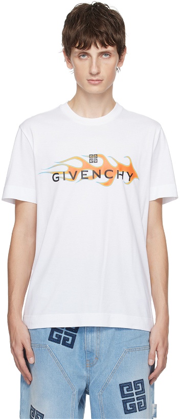 Photo: Givenchy White Flames T-Shirt