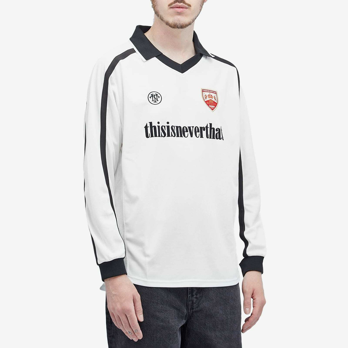 ウェア THISISNEVERTHAT football jersey white L thisisneverthat® - Football Jersey | HBX - Globally Curated