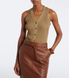 Max Mara Ribbed knit cotton-blend top