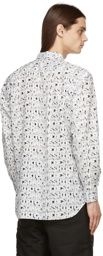 Comme des Garçons Shirt White & Black KAWS Edition Printed Pattern Shirt