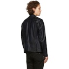 Belstaff Blue Leather Bandit Jacket