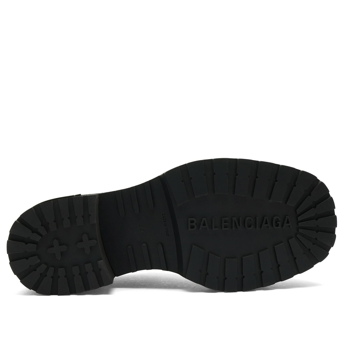 Balenciaga Men's Venom Derby Shoe in Black/Aged Silver