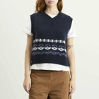 Damson Madder Women's Rhona House Knitted Vest in Navy