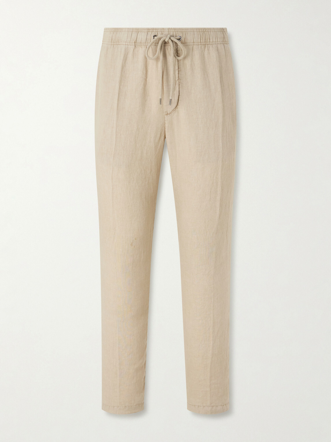 James Perse - Straight-Leg Garment-Dyed Linen Drawstring Trousers - Neutrals