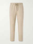 James Perse - Straight-Leg Garment-Dyed Linen Drawstring Trousers - Neutrals