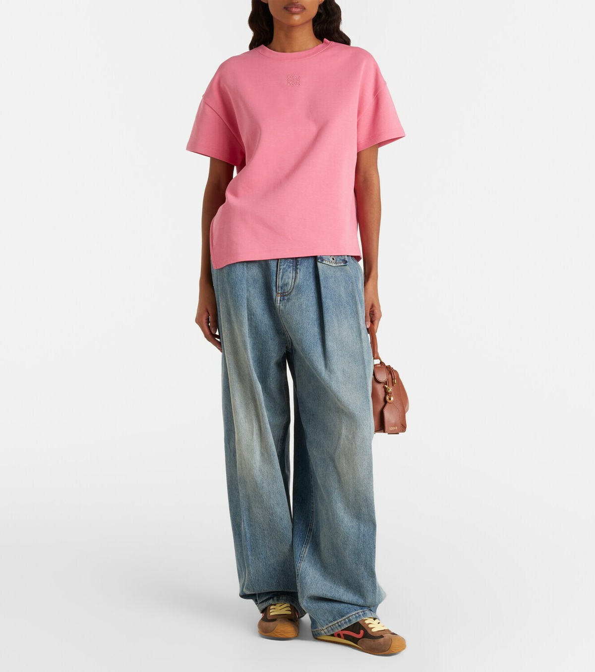 Loewe Anagram cotton-blend jersey T-shirt