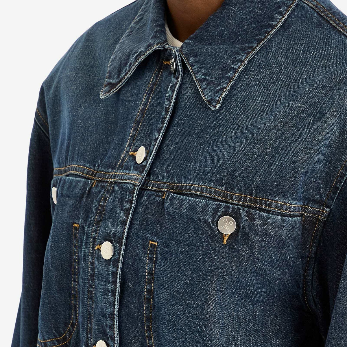 Closed Women's Ruched Hem Jacket in Dark Blue