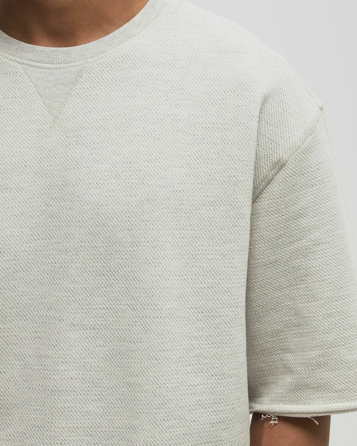 Les Deux Sully Patch SS Sweatshirt Grey Mens Shortsleefe