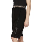 Isabel Benenato Black Crepe Embroidered Shorts