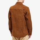 KAVU Men's Petos Corduroy Shirt Jacket in Bronze Brown