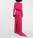Alex Perry Draped satin maxi skirt