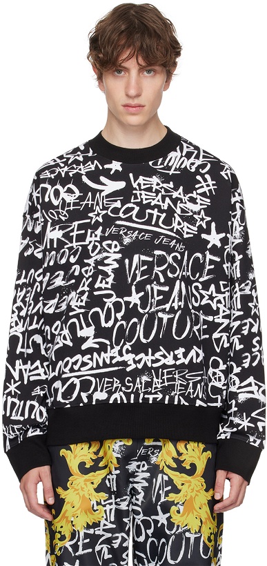 Photo: Versace Jeans Couture Black & White Graffiti Sweatshirt