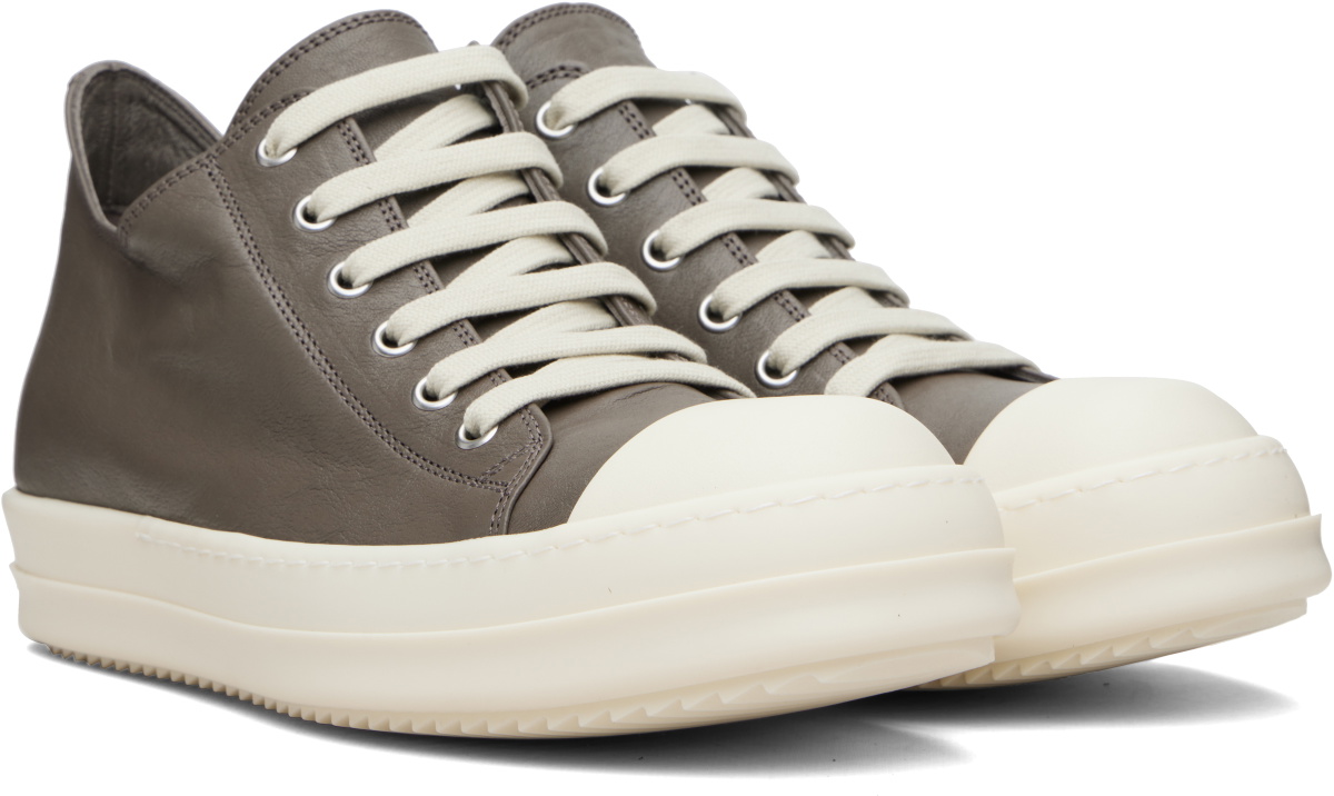 Rick Owens Gray Temple Low Sneakers