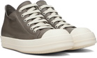 Rick Owens Gray Temple Low Sneakers