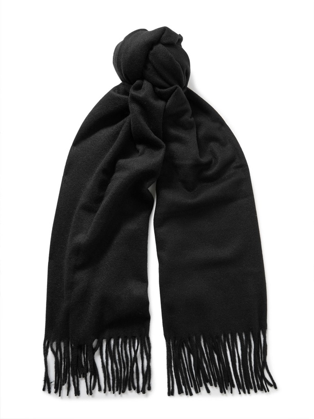 Photo: Acne Studios - Logo-Detailed Fringed Cashmere Scarf