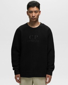 C.P. Company Wool Polar Fleece Logo Sweatshirt Black - Mens - Sweatshirts