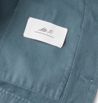 MR P. - Garment-Dyed Cotton-Twill Overshirt - Blue