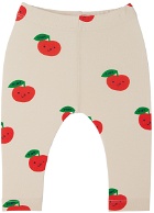 TINYCOTTONS Baby Off-White Apples Leggings