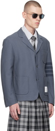 Thom Browne Blue 4-Bar Blazer