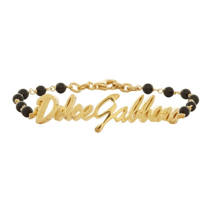 Photo: Dolce and Gabbana Gold Ball Logo Bracelet