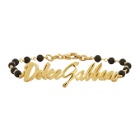 Dolce and Gabbana Gold Ball Logo Bracelet