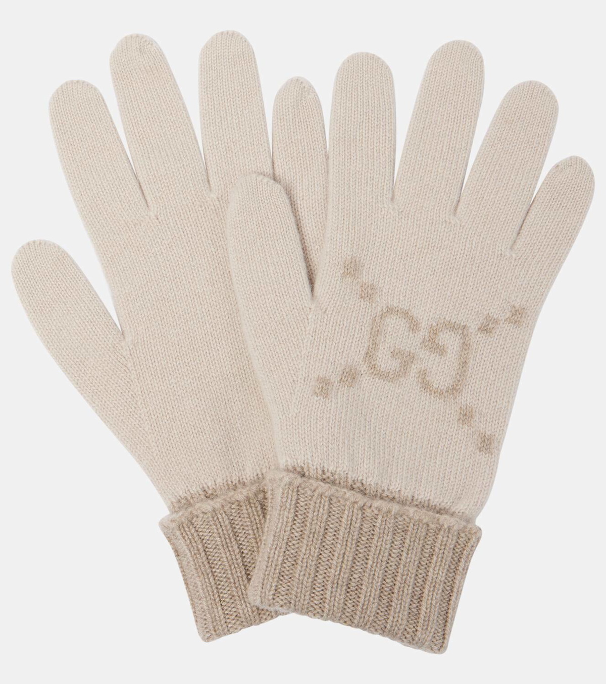 Gucci GG jacquard cashmere gloves