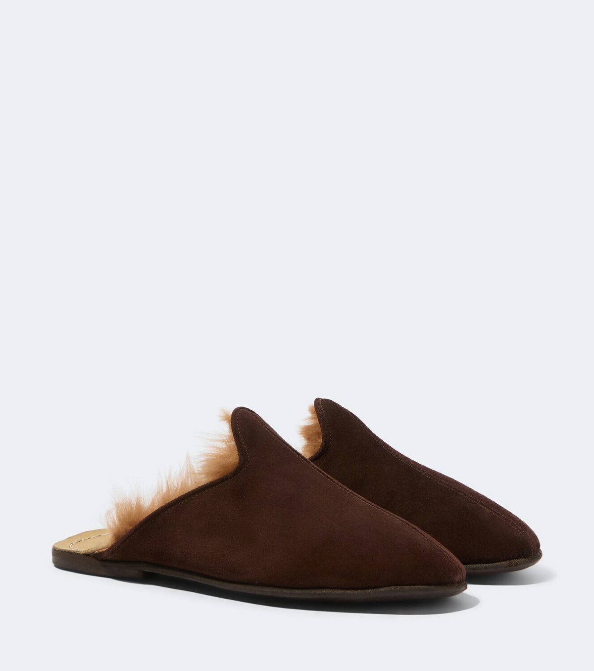 Sabah Shearling-lined suede mules