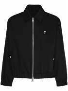AMI PARIS - Adc Cotton Satin Zipped Jacket