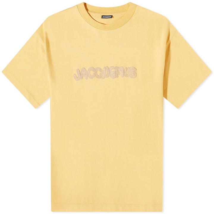 Photo: Jacquemus Men's Macrame Logo T-Shirt in Yellow