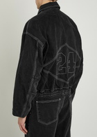 Nahmias Shadowstitch Denim Bomber Jacket Black