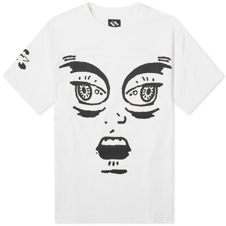 Photo: The Trilogy Tapes Men's Face T-Shirt in White