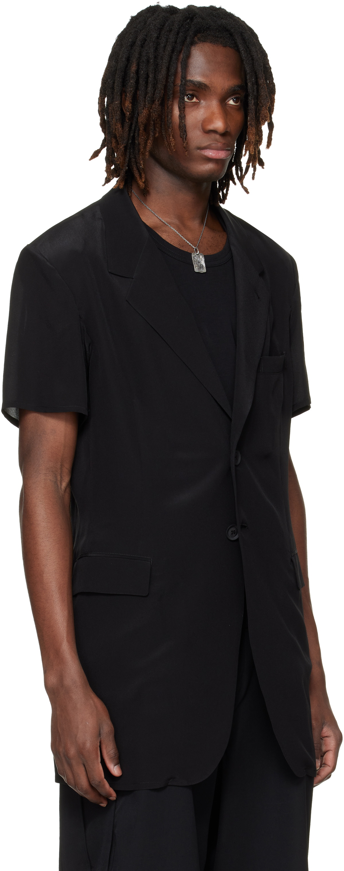 YOHJI YAMAMOTO Black Short Sleeve Blazer