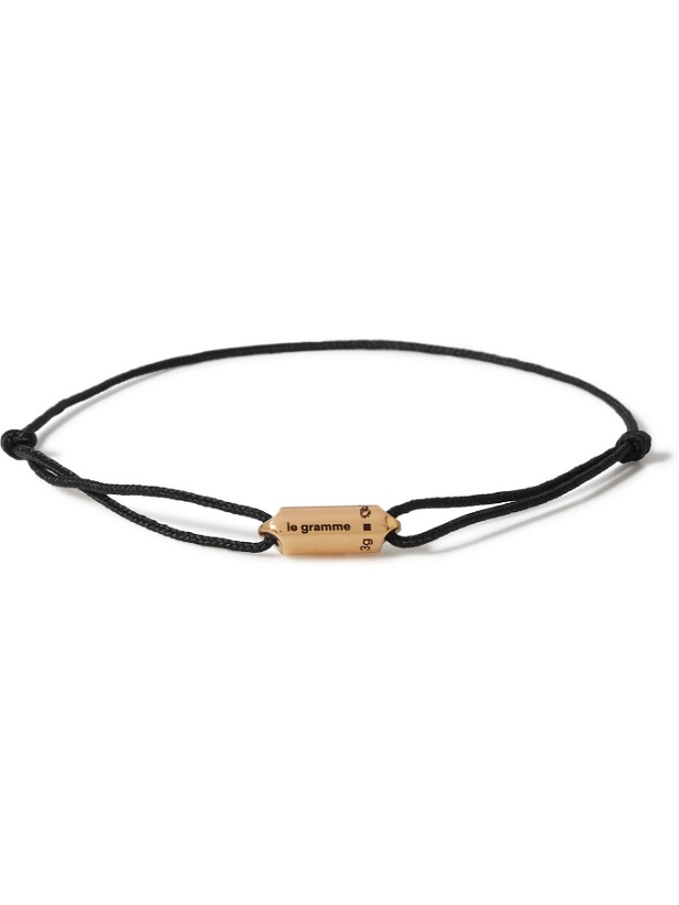 Photo: Le Gramme - 3g Cord and Gold Bracelet