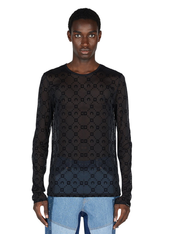 Photo: Marine Serre Flocked Mesh Top