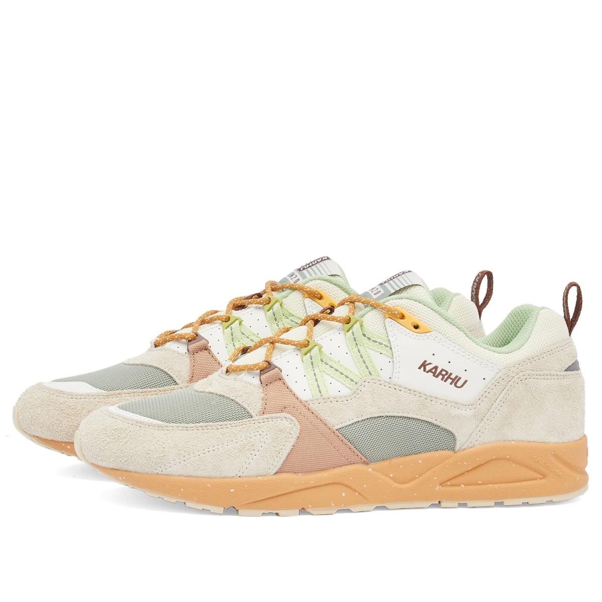 Karhu Men's Fusion 2.0 Sneaker in Turtledove/Shadow Lime