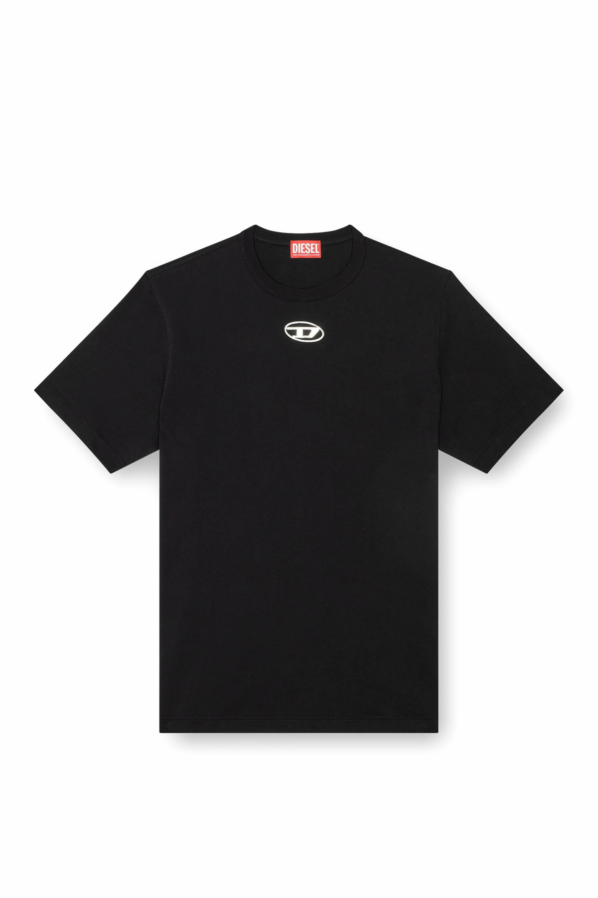 Diesel T-shirt with metallic Oval D - T-Shirts Mens in Black