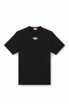 Diesel T-shirt with metallic Oval D - T-Shirts Mens in Black