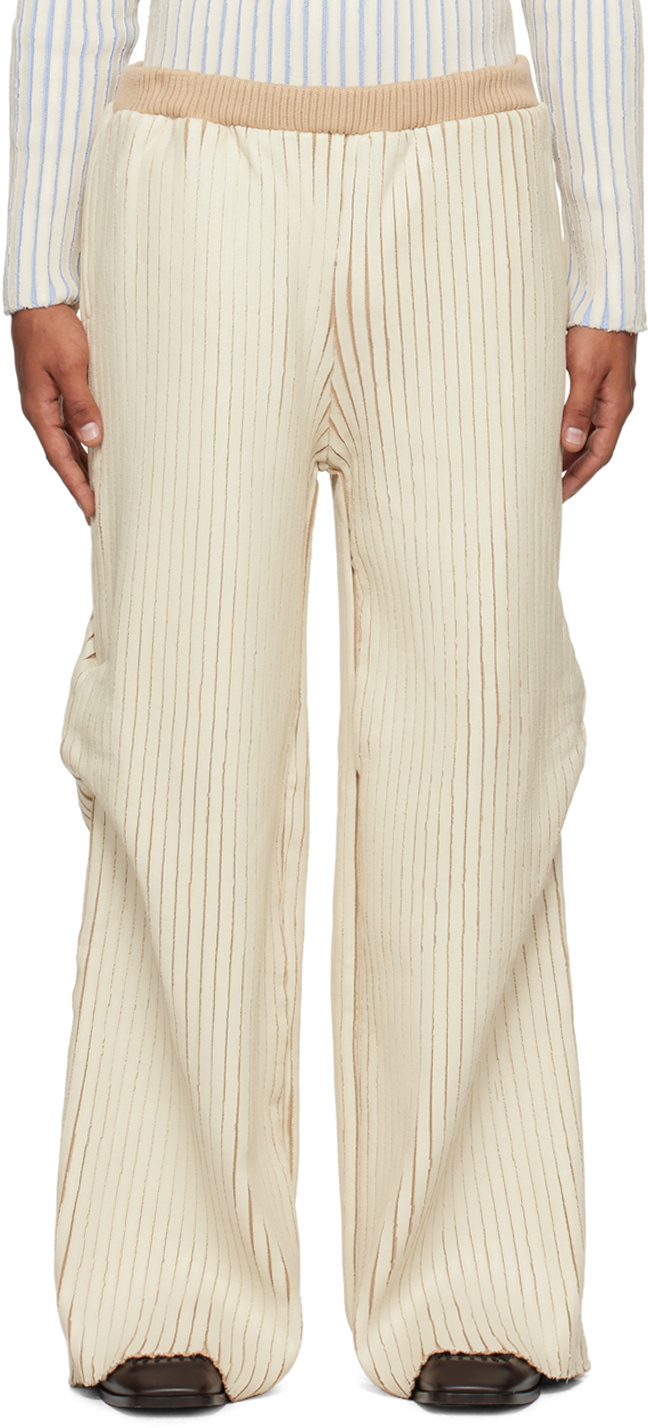 Stanley Raffington SSENSE Exclusive Off-White & Beige Trousers