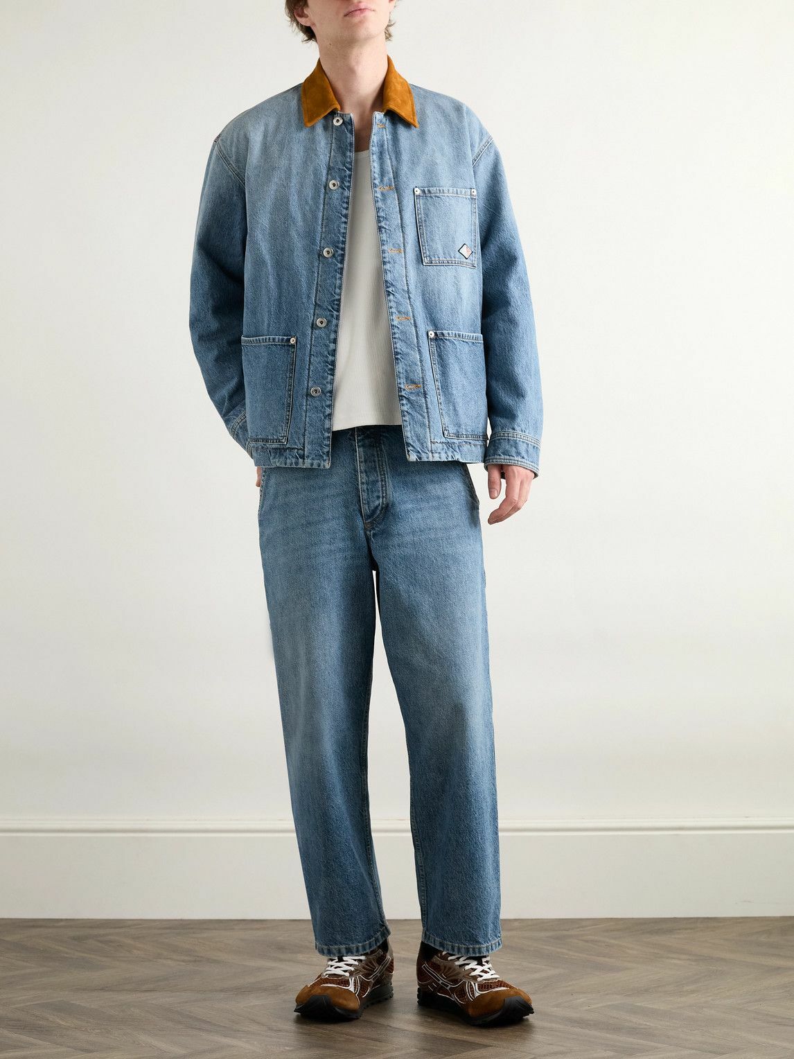 トップス Bottega Veneta light wash demim jacket Bottega Veneta - Light Gray Washed Denim Jacket | Mitchell