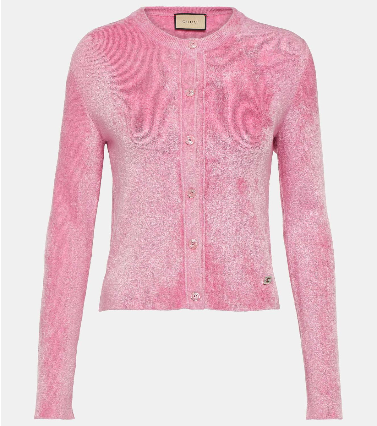 Gucci Crystal G ribbed-knit top Gucci
