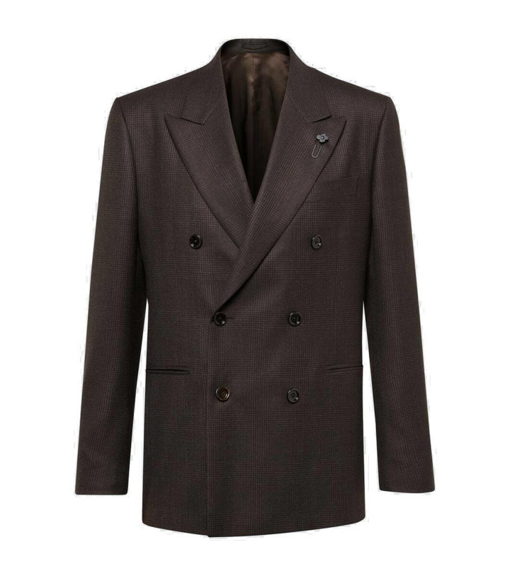 Photo: Lardini Double-breasted virgin wool blazer