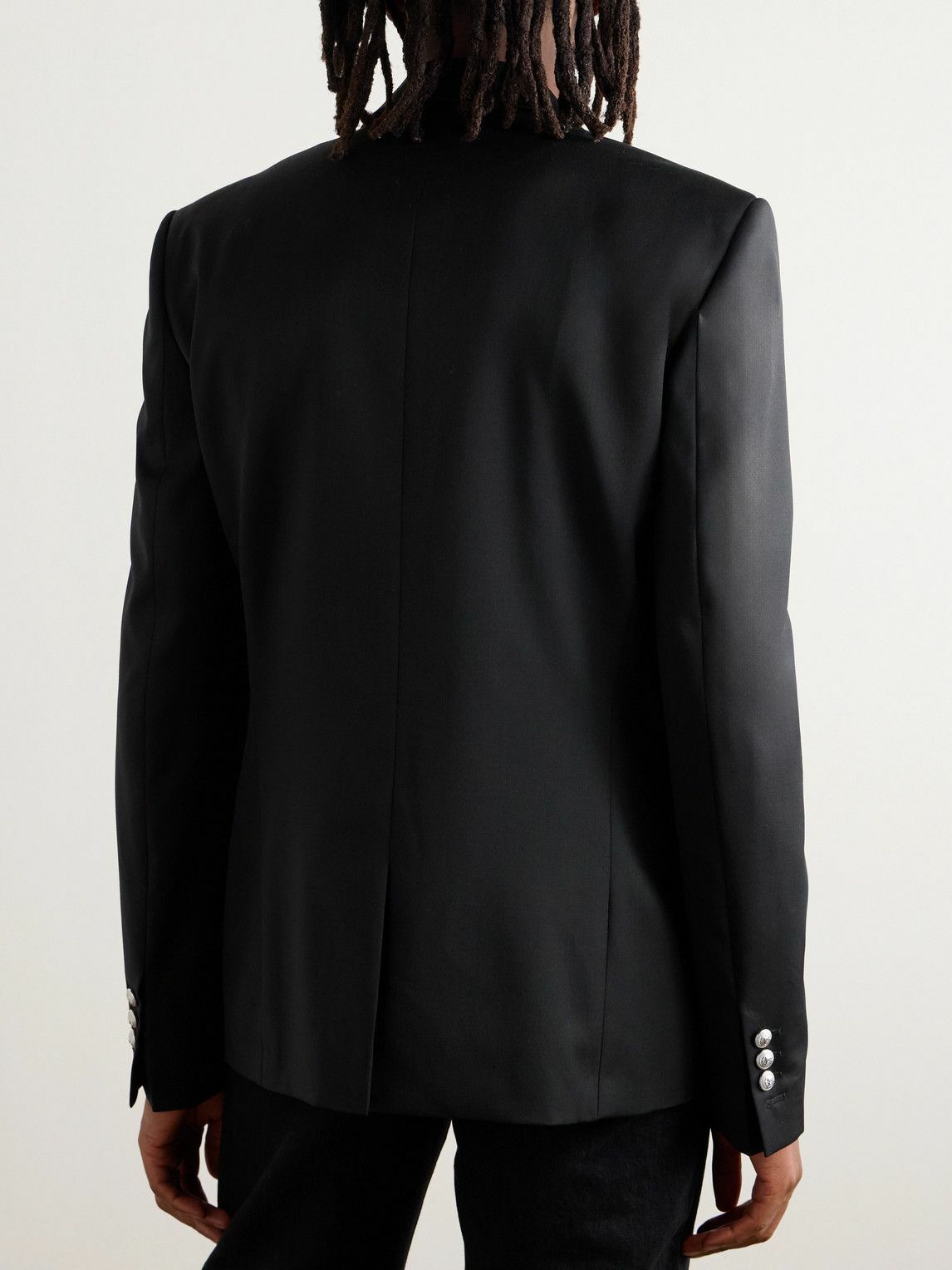 ジャケット BALMAIN BLACK WOOL BLAZER Balmain Double Breasted Wool Blazer Black Size 38 NEW | eBay